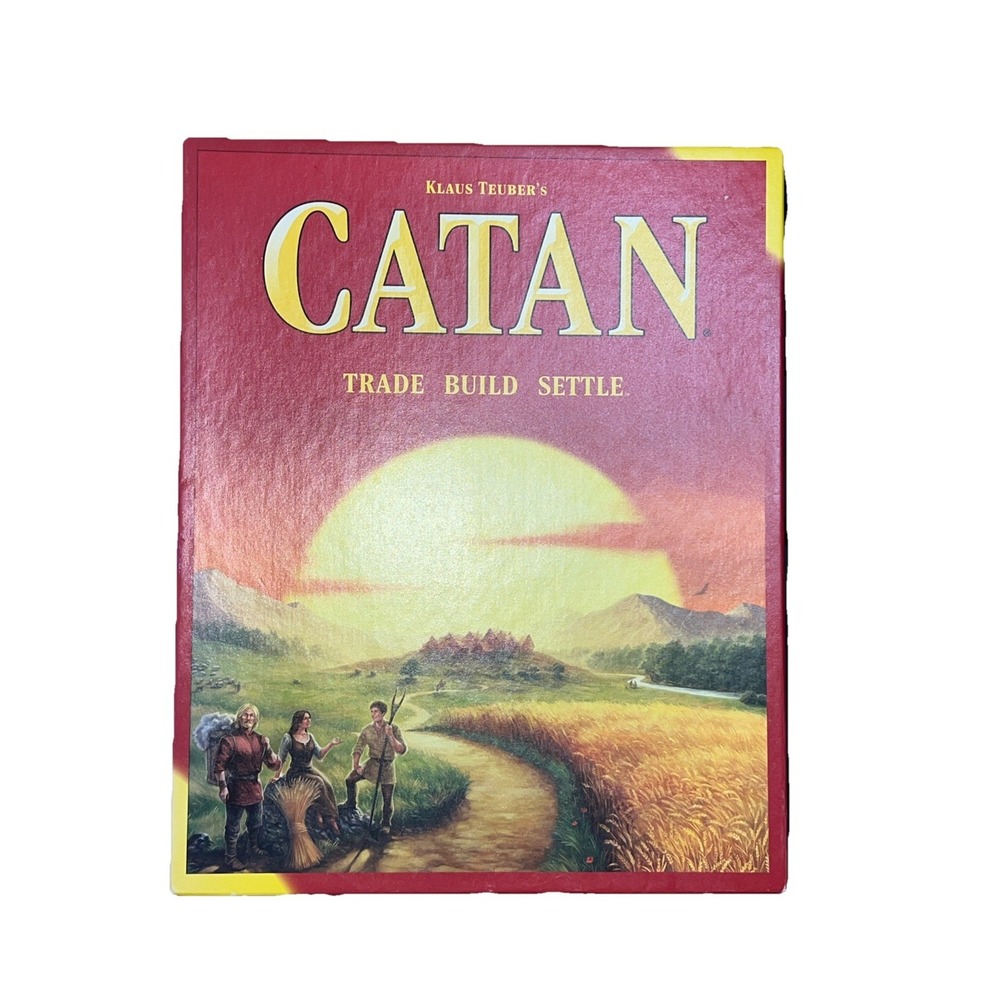 Catan Trade Build Settle Board Game COMPLETE Klaus Teuber 3-4 Players Never Used